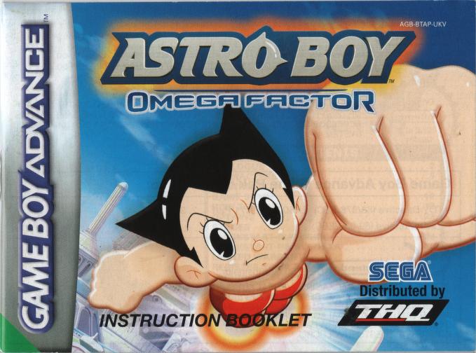 Astro Boy: Omega Factor [AGB-BTAP-UKV] Instruction Booklet : Sega 